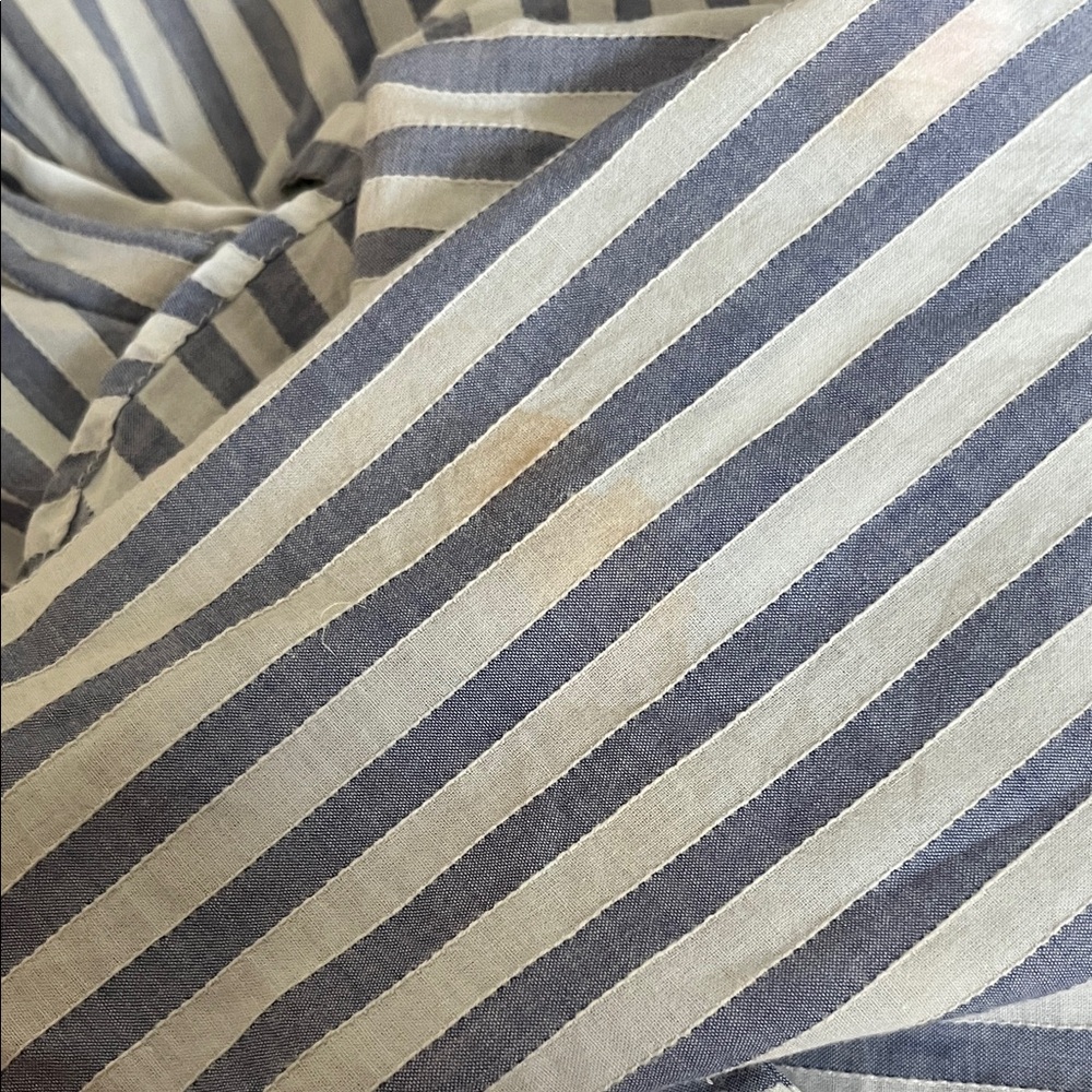 Victoria's Secret Blue and White Striped Button Down Night Gown - Picture 7 of 7